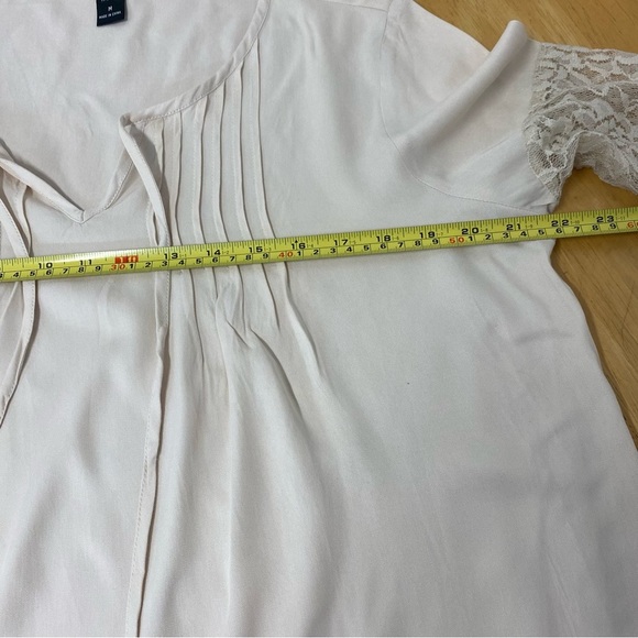 Womens Emery Rose Ivory Floral Laced Long-sleeve Top Medium - Picture 9 of 11